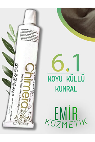 CHİMERA Yarı Bitkisel Saç Boyası No 6.1 - Koyu Küllü Kumral 60ml