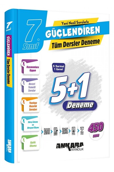 Ankara Yayıncılık 7.Sınıf Güçlendiren Tüm Dersler Deneme Sınavı