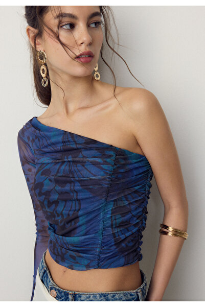 Stradivarius بلوزة مطبوع غير متماثلة