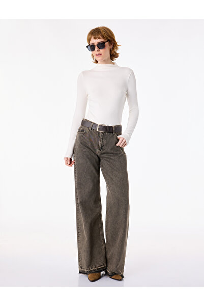 Koton Βαμβακερό εφαρμοστό Μακρυμάνικο ψηλός λαιμός Μπούτι