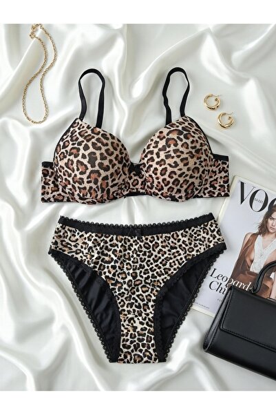 WOMEN'S WORLD FANTASY imprimeu leopard SET DE SUTENI SUPORTATI