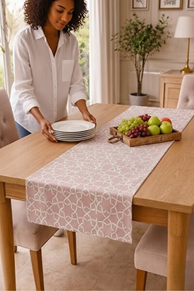 Rona Home Tkanina vrhunske kvalitete, roza Ranır Sa deznom Stilski sto Stolni...