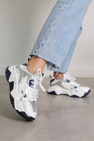 Stil Durağı REİANA MODEL 5 CM TABANLI YENİ SEZON SPOR AYAKKABI SNEAKERS BEY.LACV