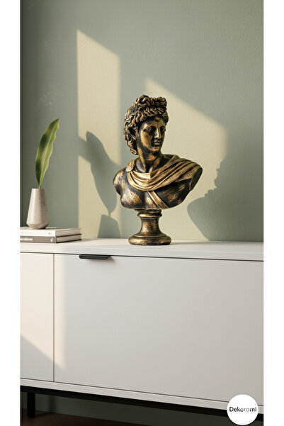 Dekoromi Dekoratif Antik Sezar Heykeli Sanatsal Roma Büst Biblo (32x22cm)