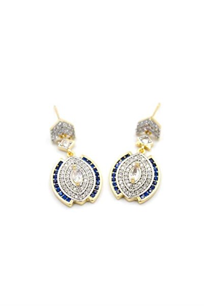 Royaleks أقراط مرصعة بالأحجار - أزرق