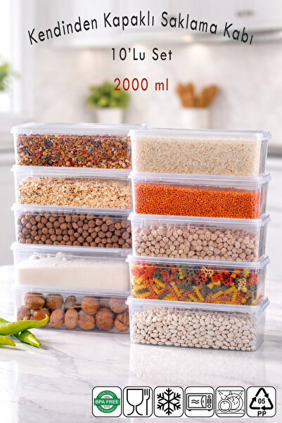 Ezupack 2 LT 10 Adet Kendinden Kapaklı Mikrodalga Difriz Derin Dondurucu Buzl...