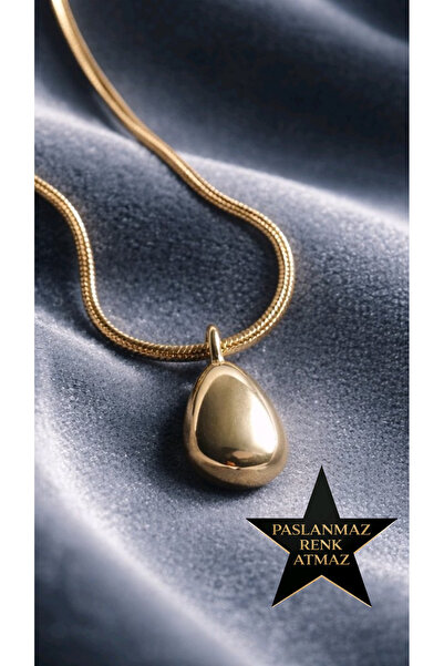 stainless steell قلادة نسائية من الفولاذ المقاوم للصدأ 316 L باللون الذهبي مض...