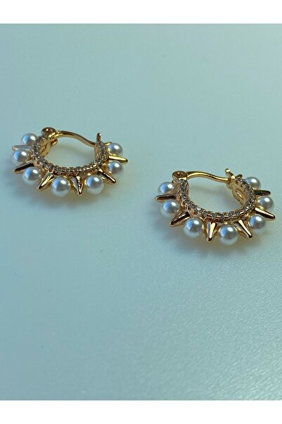 eyla collection Minimal İncili Çivi Küpe