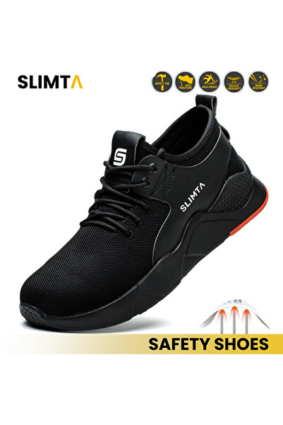SLIMTA أحذية أمان للرجال والنساء، أحذية خفيفة الوزن قابلة للتنفس، مضادة للانز...