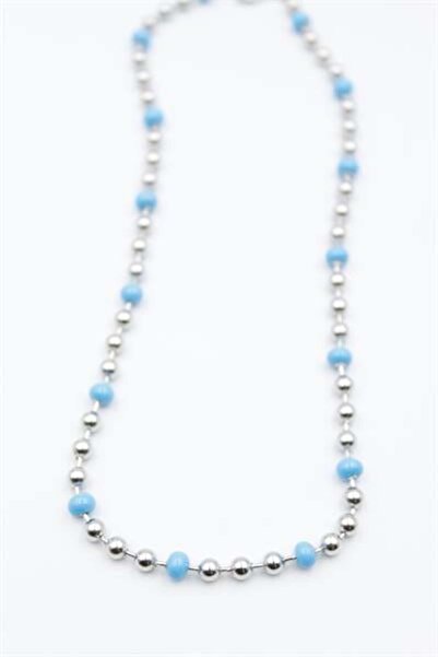 İntive Lingerie قلادة من الخرز الفيروزي - فضي