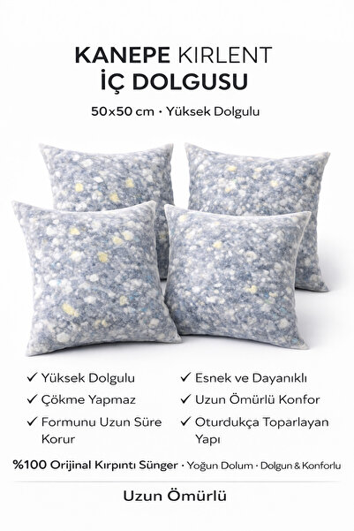 UFUK HOME 1 Adet Sünger Kanepe Kırlent İç Dolgusu Çökme Yapmaz Esnek ve Dayan...