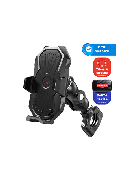 Knmaster TT-880 Titreşim Önleyicili Motosiklet Telefon Tutucu