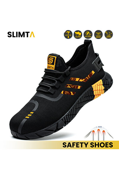 SLIMTA Safety Shoes for Men Women Steel Toe Boots Non-Slip Lightweight Breath...