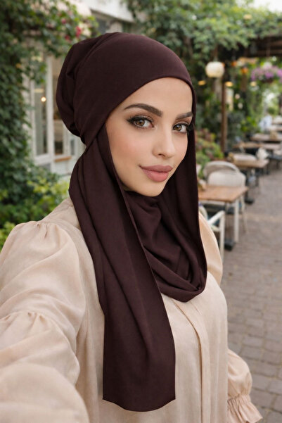 Aişe tesettür Koyu Bordo Kelebek Bone Şal