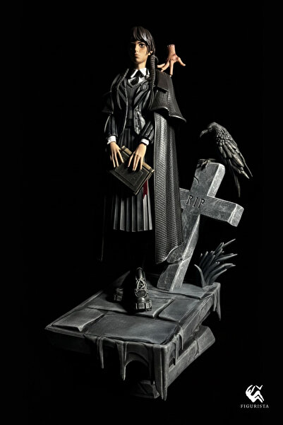 Figurista Wednesday Addams Figür / Koleksiyonluk 16K UHD Resin Baskı - El Boy...
