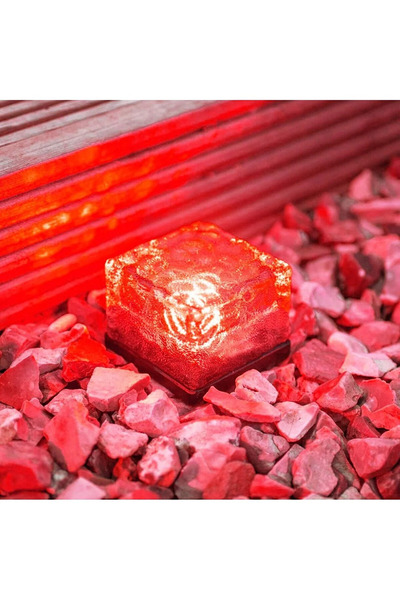 nelerbulurum Su ve toz geçirmez Güneş Enerjili Kırmızı Dekoratif Solar Cam Tu...
