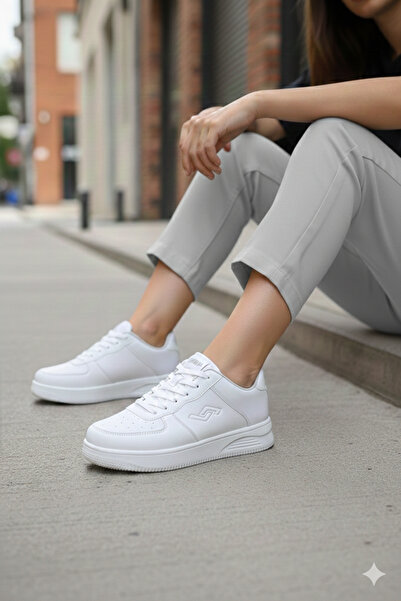 Jump 21516 Pantofi sport albi pentru femei și bărbați, unisex, pantofi sport ...