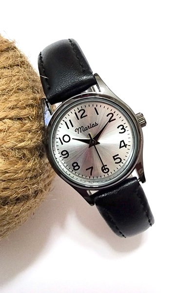 Marlas Retro Kadın Kol Saati, Vintage Tasarım, Klasik Tasarım, Siyah Kasa, Mi...