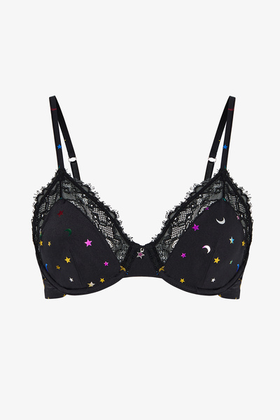 Penti Siyah Micro Lace Wire Sütyen