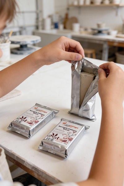 Ref-San Doğal Mini Beyaz Çamur Kil 500 gr