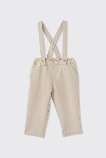 Panço Erkek Bebek Askılı Bej Salopet