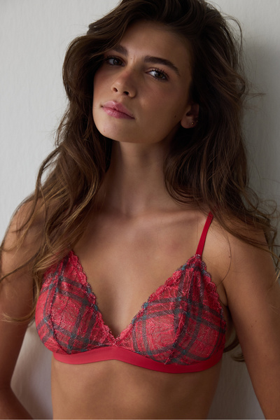 Penti Kırmızı Triangle Lace Sütyen