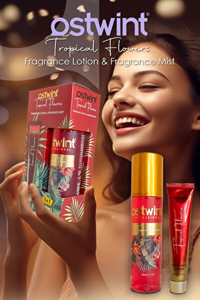 Ostwint Tropical Flower Vücut Spreyi 200ml Vücut Kremi 50ml Ferahlatıcı Deniz...