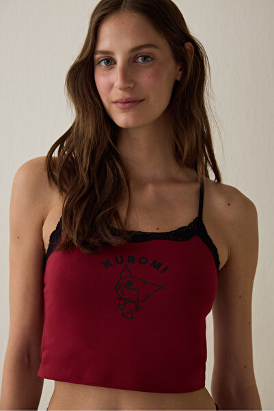Penti Bordo Removable Padded Crop Tank Top