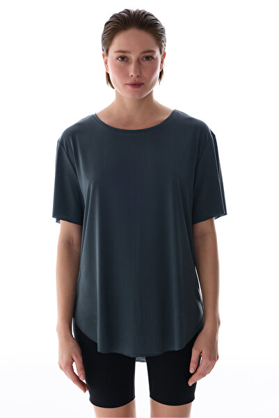 Penti Gri Bisiklet Yaka Oversize Modal T-Shirt