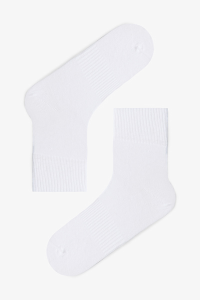 Penti White Men's Cotton Comfortable Ankle Elastic Basic Socks
