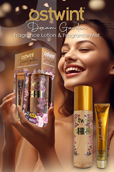 Ostwint Dream Garden Vücut Spreyi 200ml Vücut Kremi 50ml Ferahlatıcı Bahar Es...