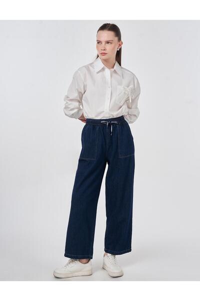 Kayra Torba Cepli Denim Pantolon Lacivert