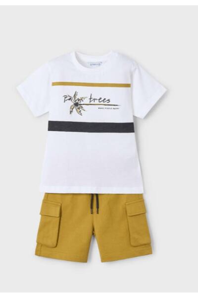 MAYORAL Boy's 3605 cargo shorts t-shirt set gkm0165