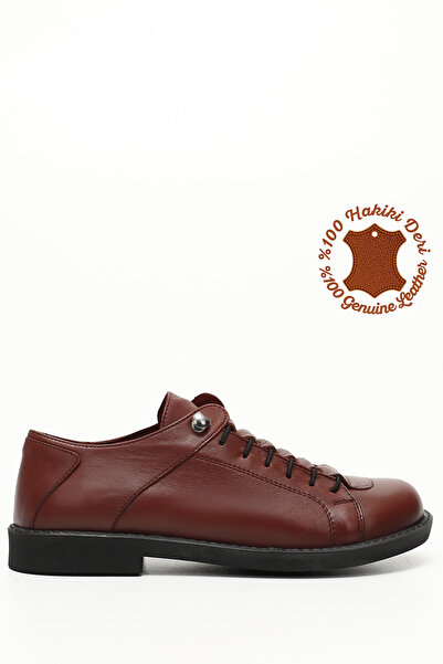 GÖNDERİ(R) Γυναικεία παπούτσια από γνήσιο δέρμα σε μπορντό αντίκες με κορδόνι...