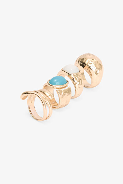 Penti Gold Color Lisa 4-Piece Ring Set