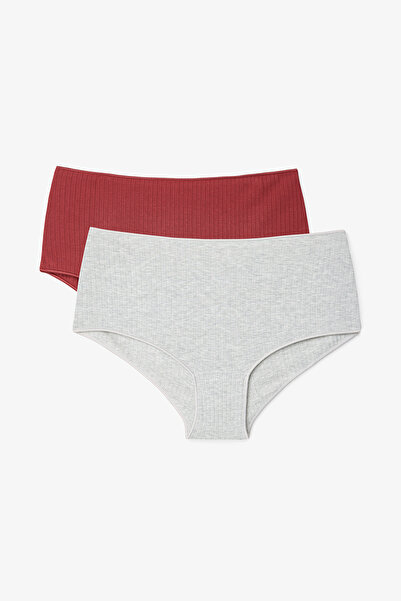 Penti Boxeri din twill modal multicolor cu talie joasă, pachet de 2