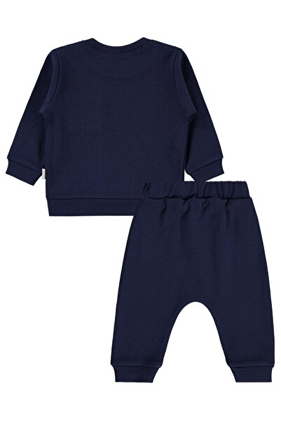 Civil Baby 2-Piece Set with Decorative Labels 6-18 Months Set - Navy Blue 9-1...