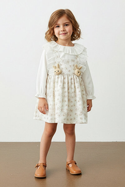 Fulla Moda Сукня для дівчинки з кроликом, з деталями на сорочці