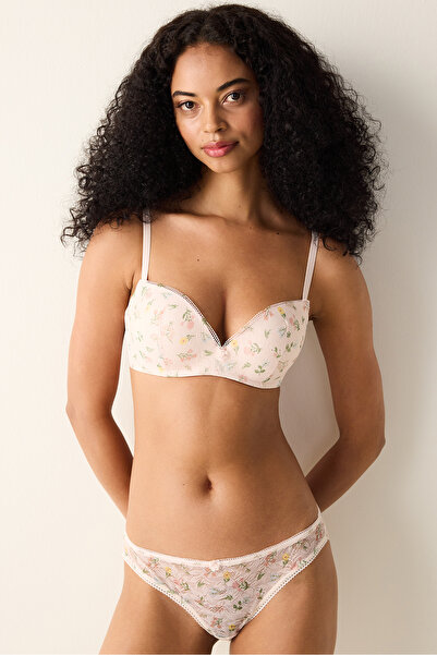 Penti حمالة صدر دانتيل مطبوعة باللون الوردي الفاتح