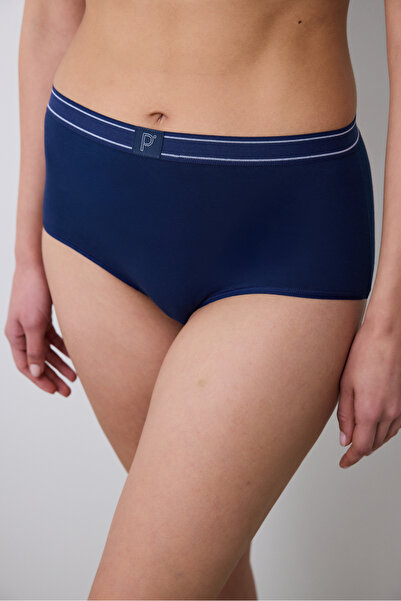 Penti Highwaist Pamuklu Slip Lacivert Külot