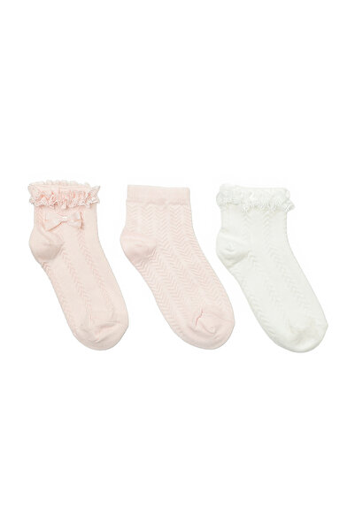 Polaris JKR DNTL 3 LU SKT-G 6FX Pembe Kız Çocuk 3'lü Soket Çorap