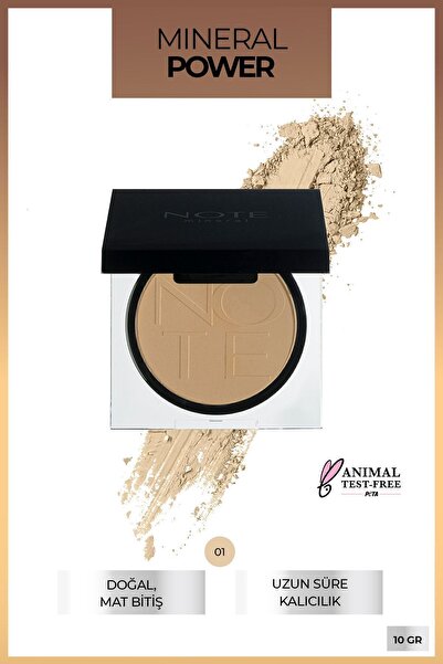 NOTE Mineral Powder Mat Bitişli Toz Pudra - 01 Açık