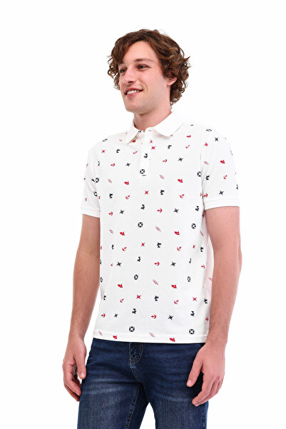 Kinetix ML EDNAV 12 MRN203 5FX Beyaz Erkek Kısa Kol T-Shirt