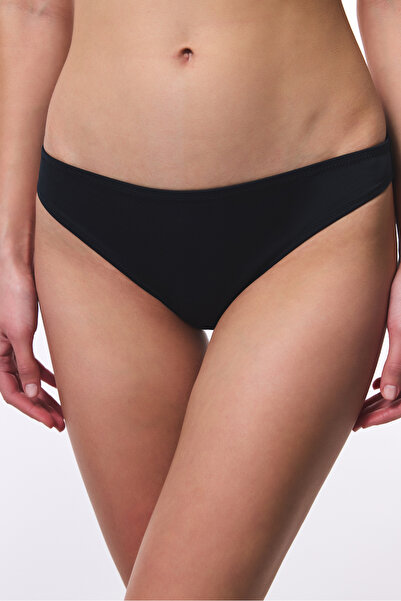 Penti Siyah Slip Orta Bel Bikini Altı
