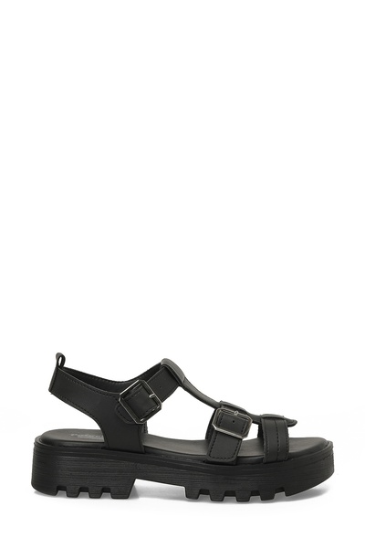 Polaris 325568.Z 5FX Siyah Kadın Kalın Taban Sandalet