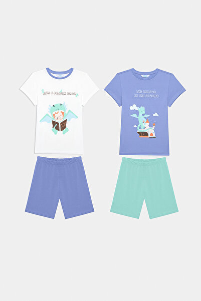 Penti Erkek Çocuk Dragon Book Pamuklu 2li Çok Renkli Pijama Takımı