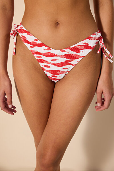 Penti أسفل بيكيني على شكل حرف V من الأسماك البحرية متعدد الألوان