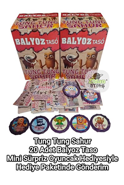 Emrah Gültekin TungTung Sahur Balyoz Taso 20 Adet | Hediye Paketli | Mini Oyu...