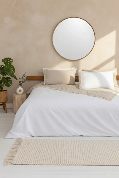 NDC HOME Sivo-beli Dvostrano Jednokrevetno Set navlaka za poplun