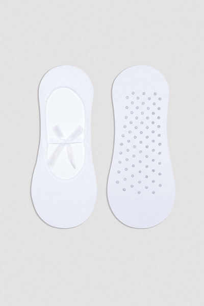 Penti Active Bow Detailed White Ballerina Socks
